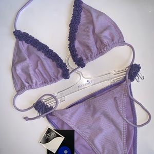 More in stock! NWT 90sVintage Purple Ruffle Bikini